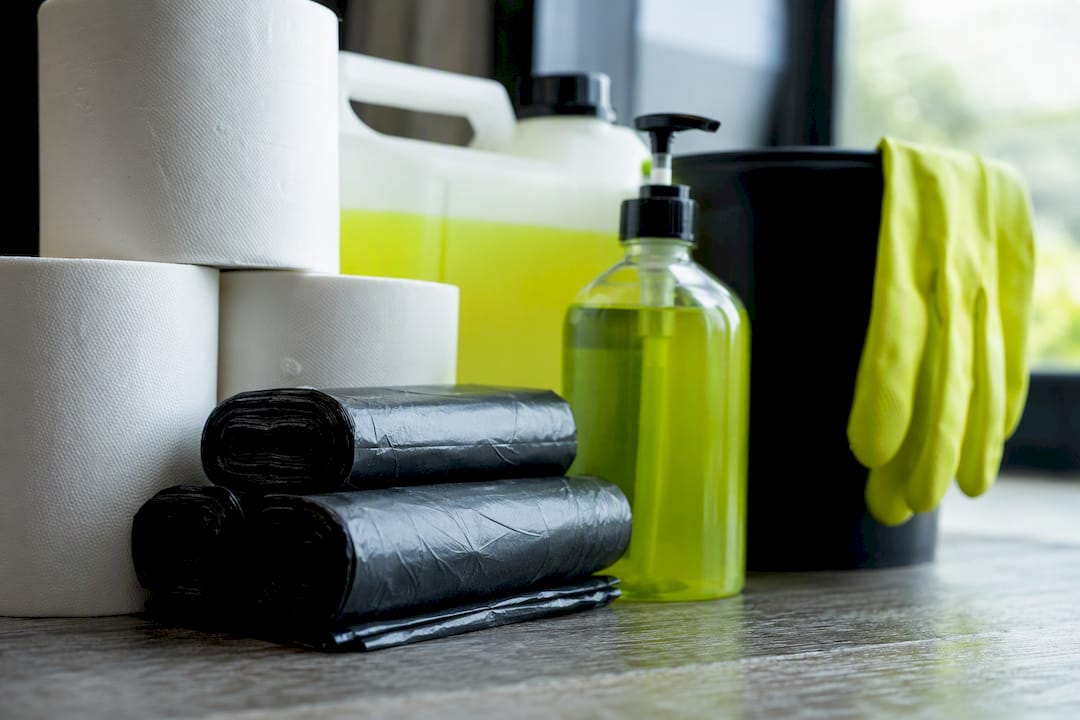 Grouped cleaning supplies for bundled contract