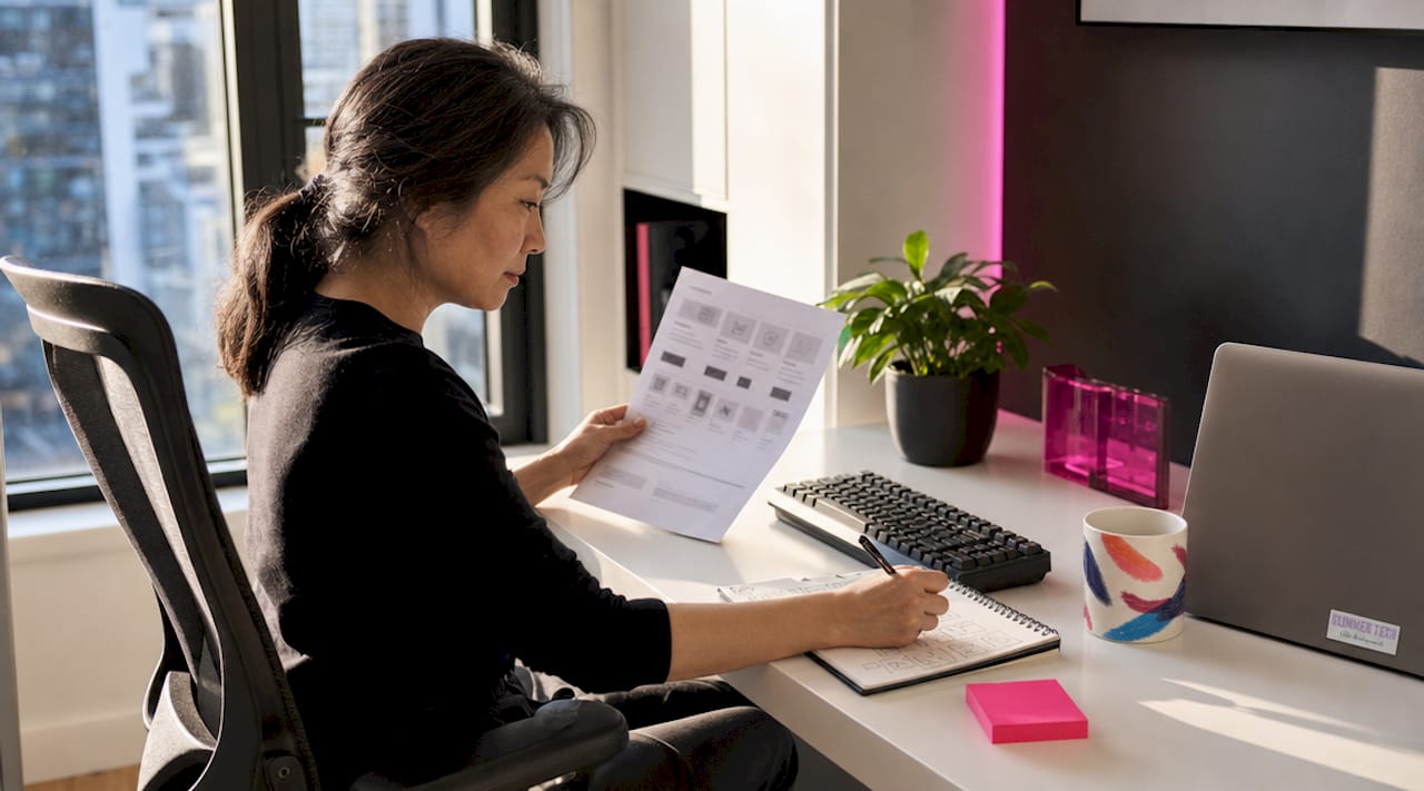 Developer reviewing web accessibility guidelines