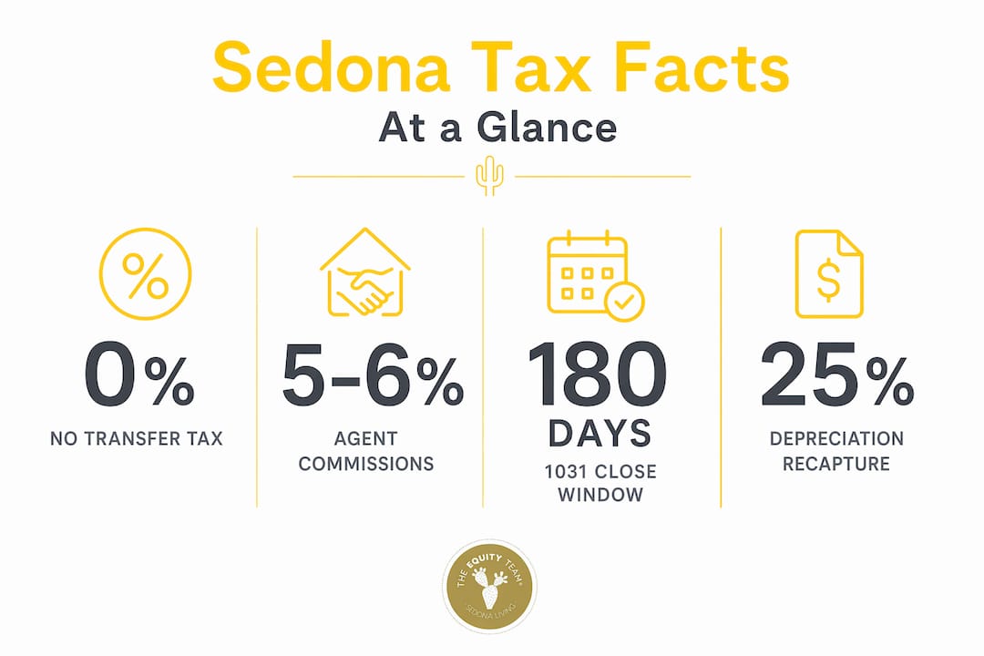 Sedona property sale tax facts infographic
