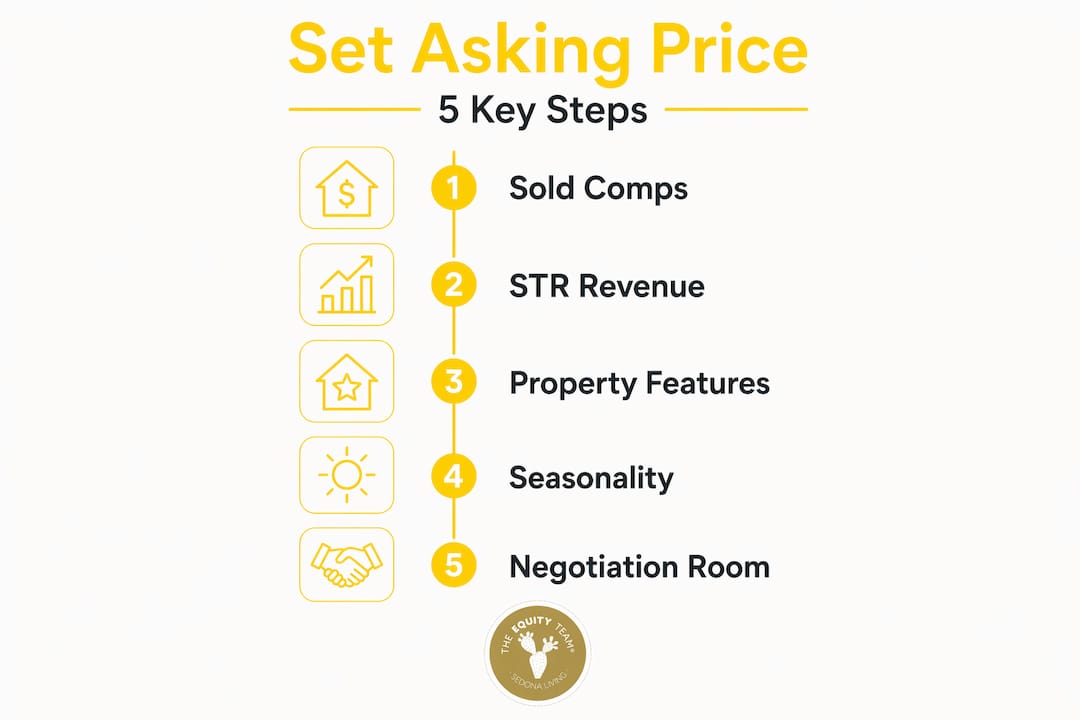 Step-by-step Sedona property price infographic