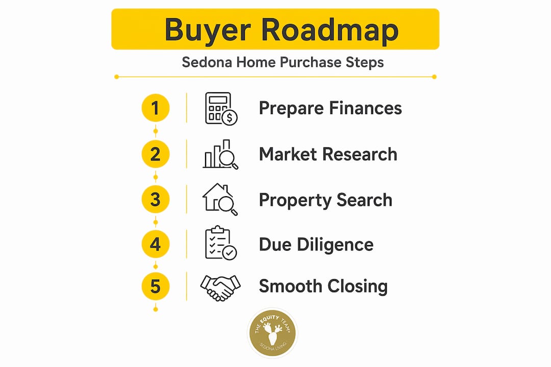 Infographic showing steps in Sedona buyer roadmap