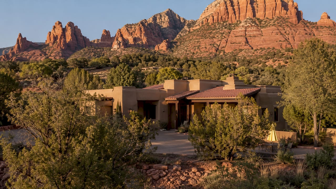 Sedona vacation rental in summer heat outdoors