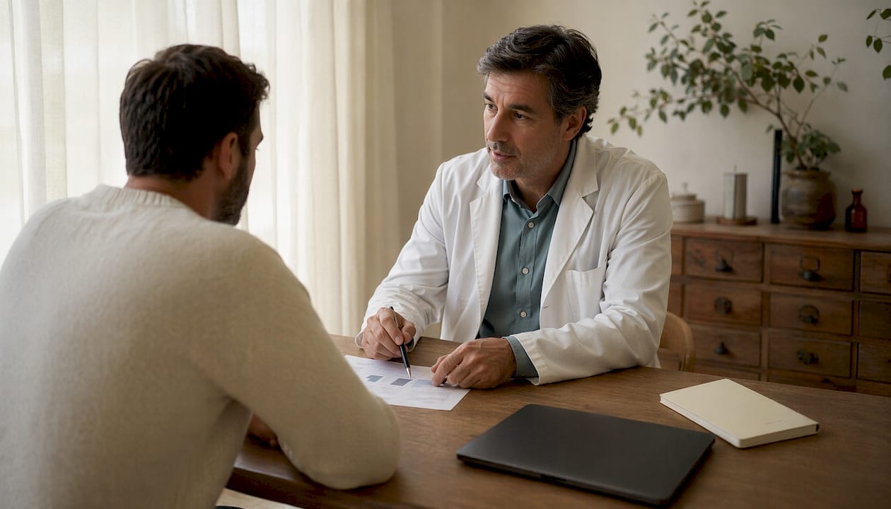 Doctor consulting patient on gut immune health