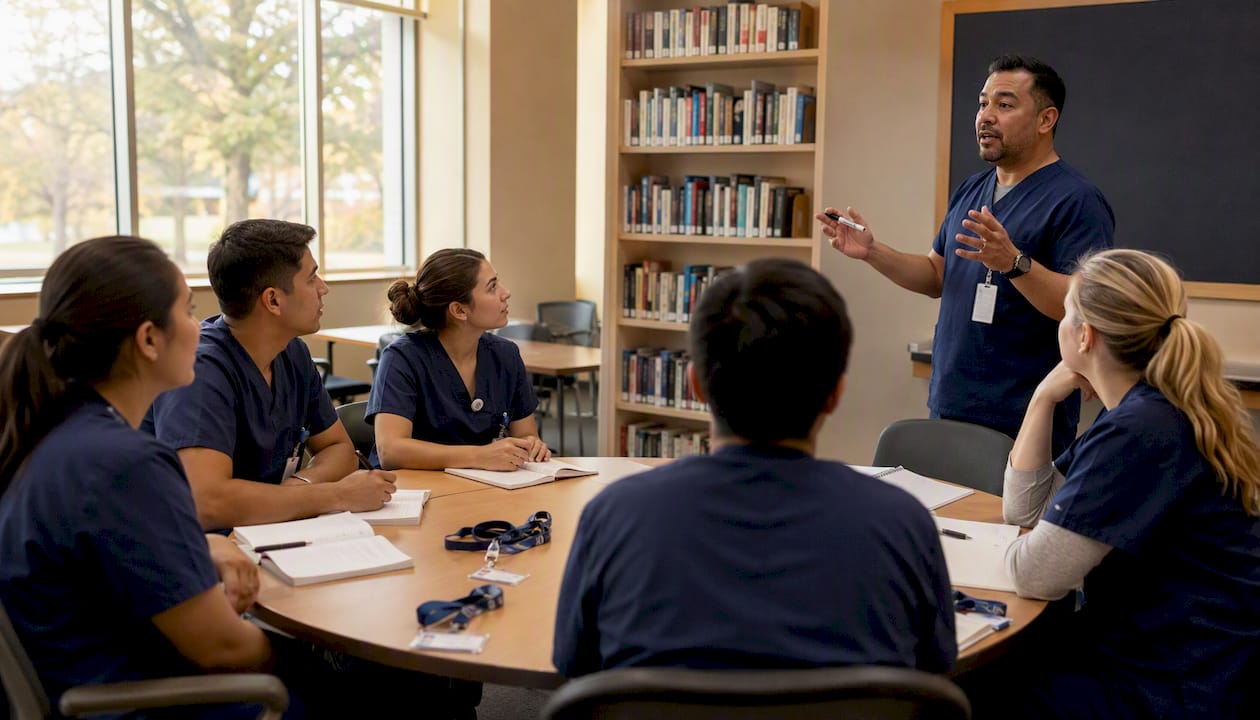 Nurse leading orientation for new graduates
