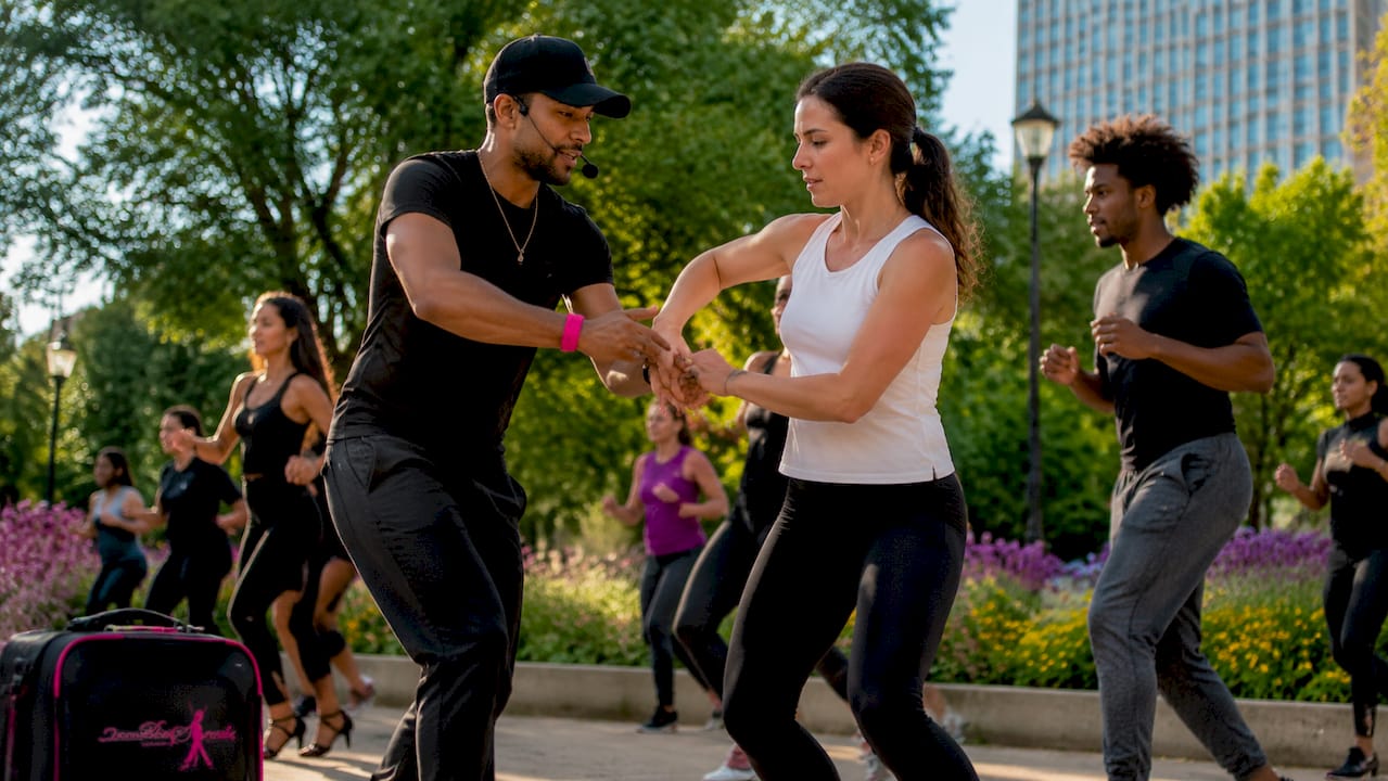 Team building dance workshop in Chicago studio