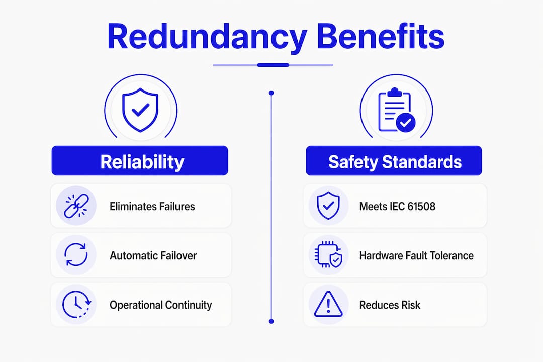 Infographic comparing redundancy benefits