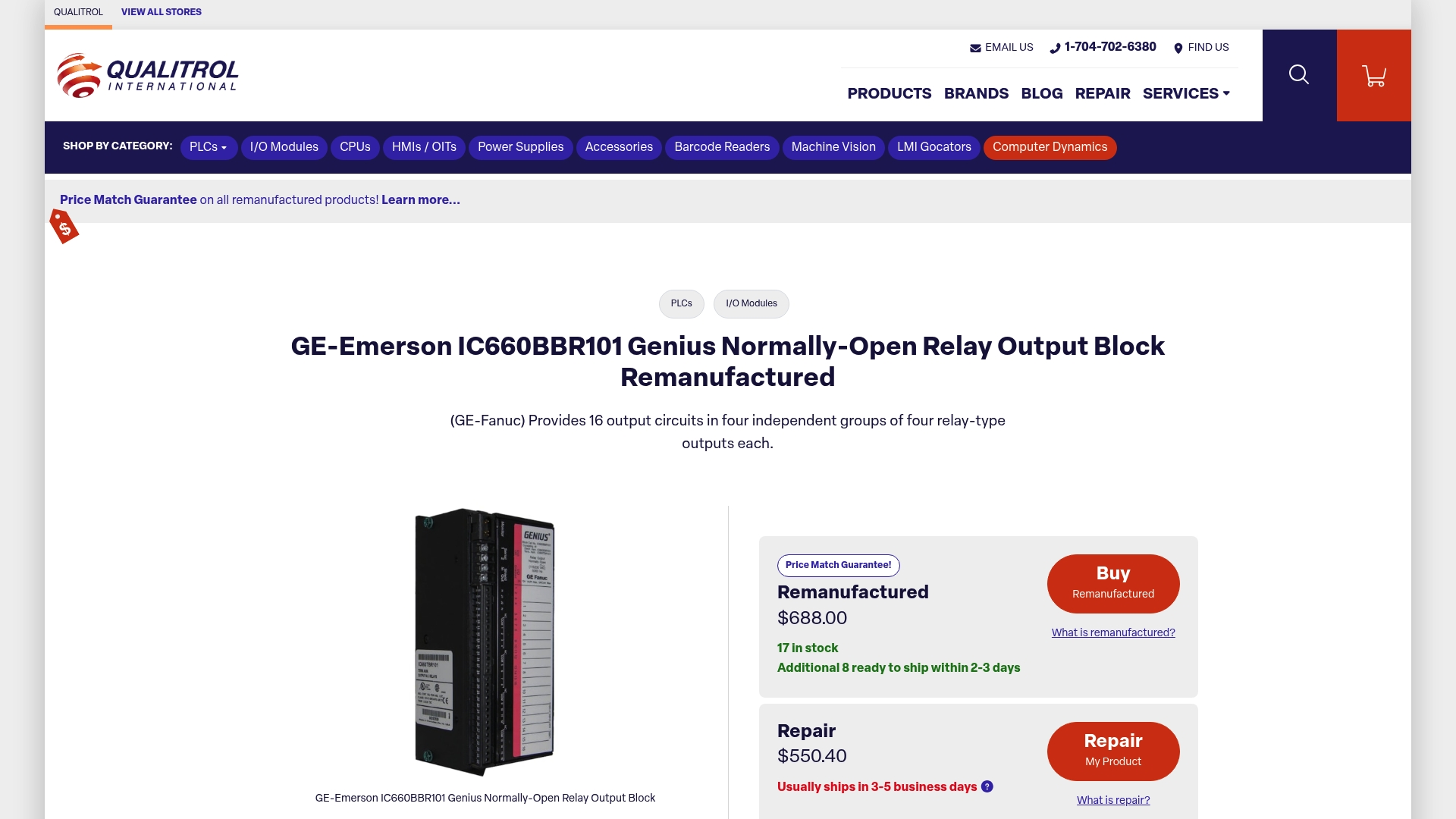 https://qualitrol.com/products/61778/remanufactured-ge-emerson-ic660bbr101-genius-normally-open-relay-output-block