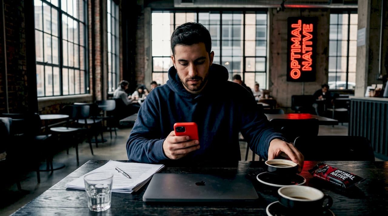 Coworking professional facing caffeine rebound