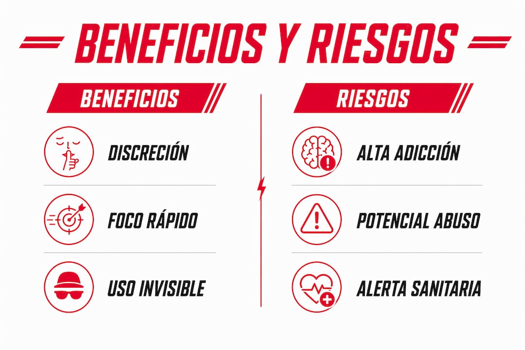 Infografía sobre los pros y contras de los sobres de nicotina