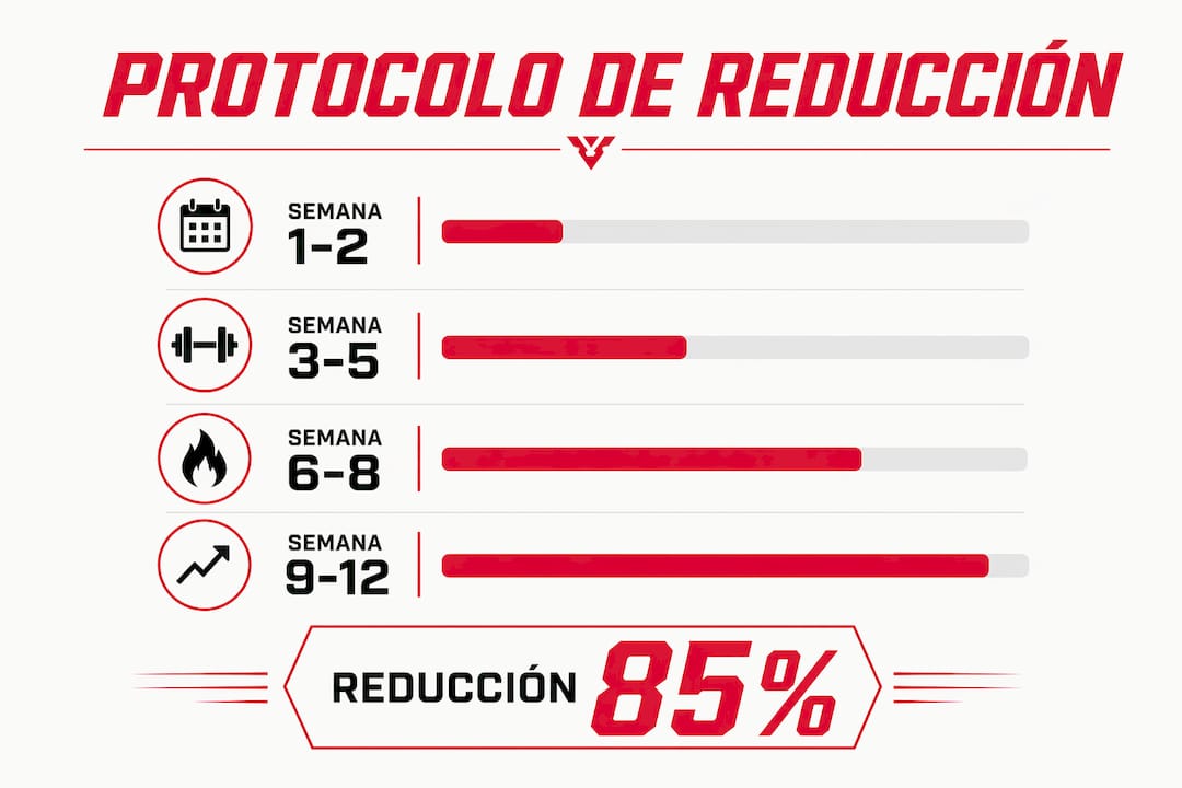 Infografía que muestra las diferentes fases del protocolo para reducir el uso de pouches