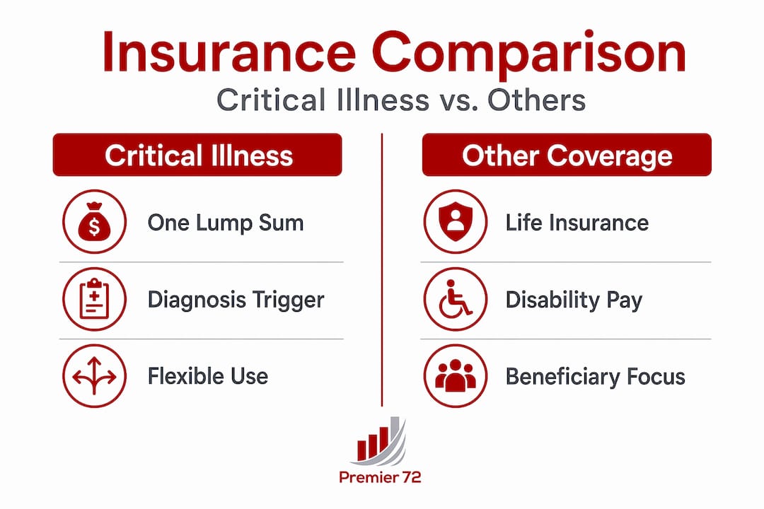 Infographic compares insurance types and features