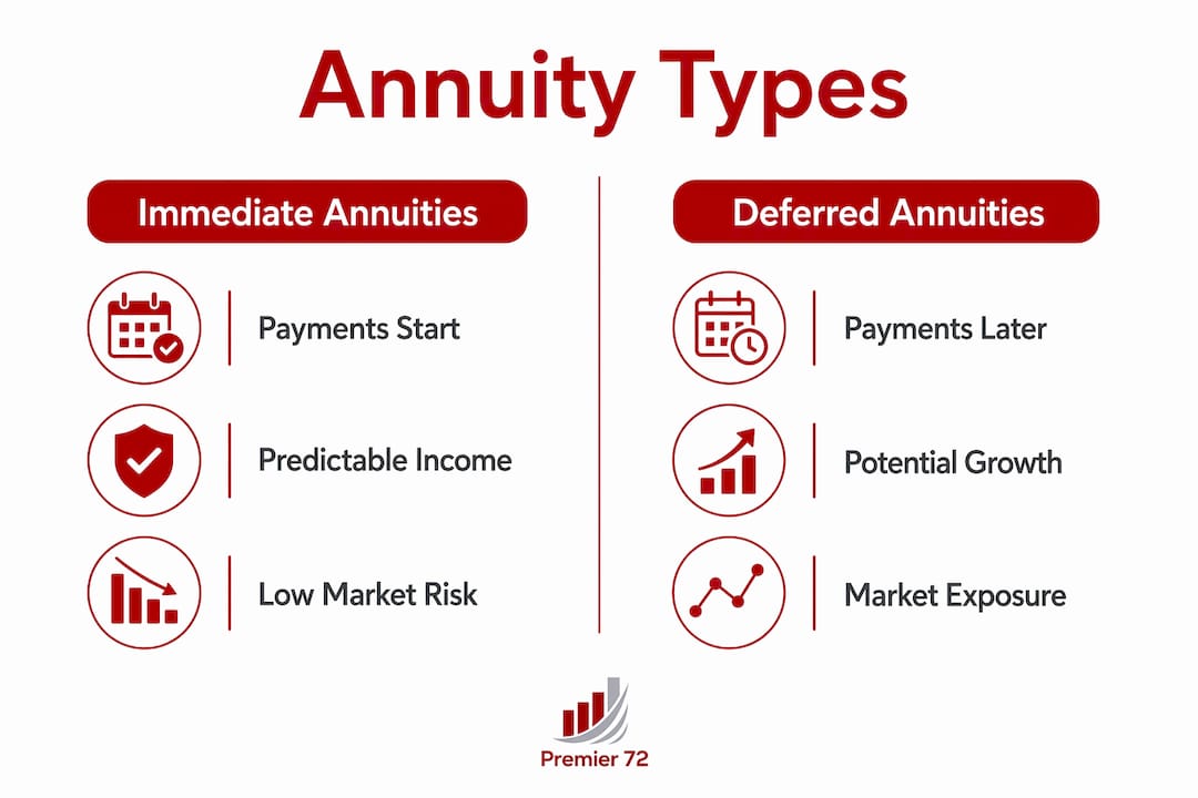 Infographic comparing types of annuities