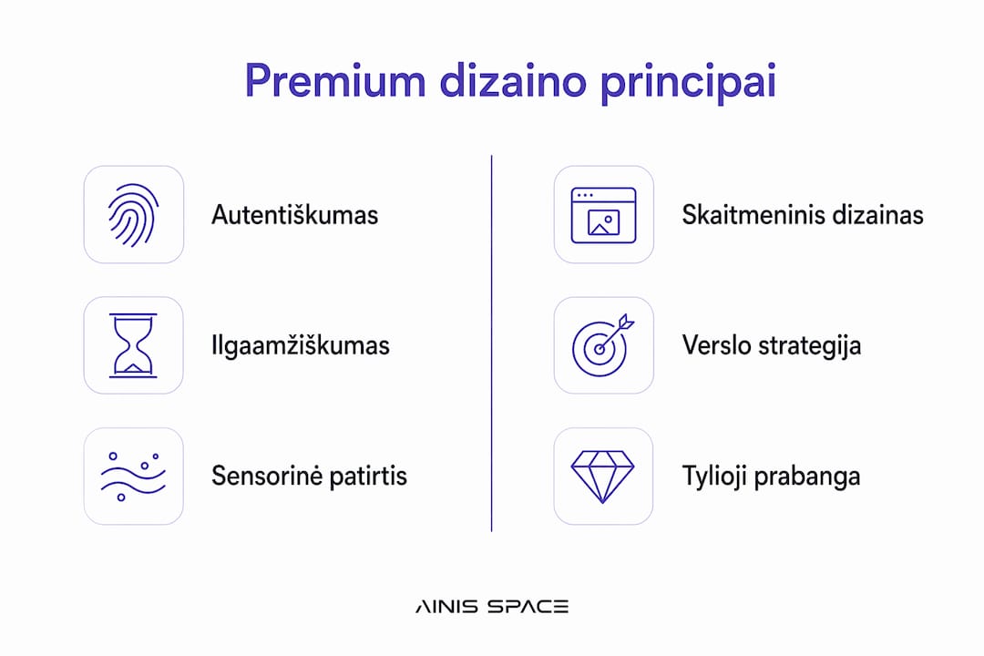 Infografikas: svarbiausi aukštosios klasės dizaino principai