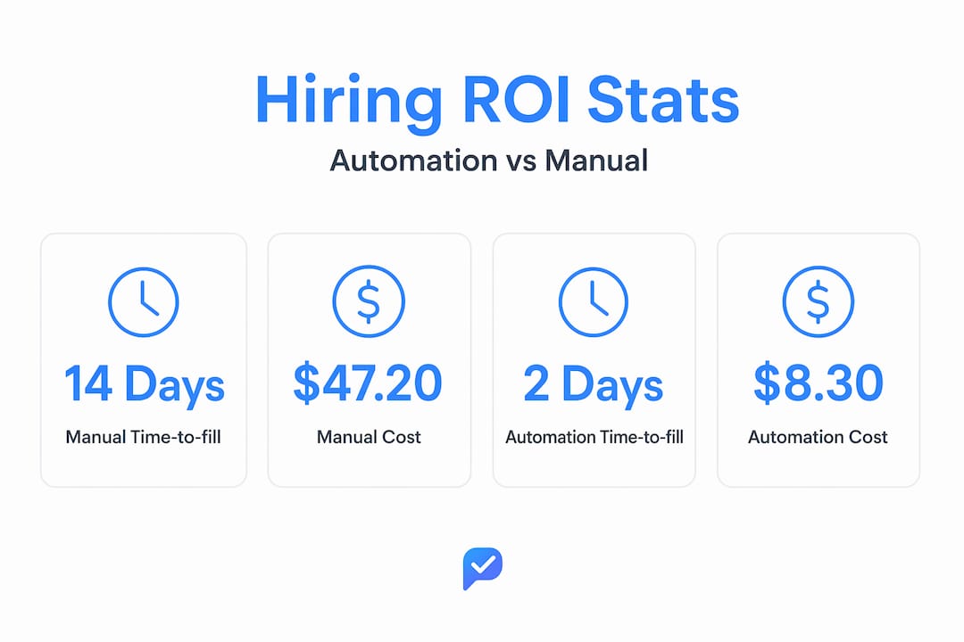 Infographic showing hiring ROI statistics comparison