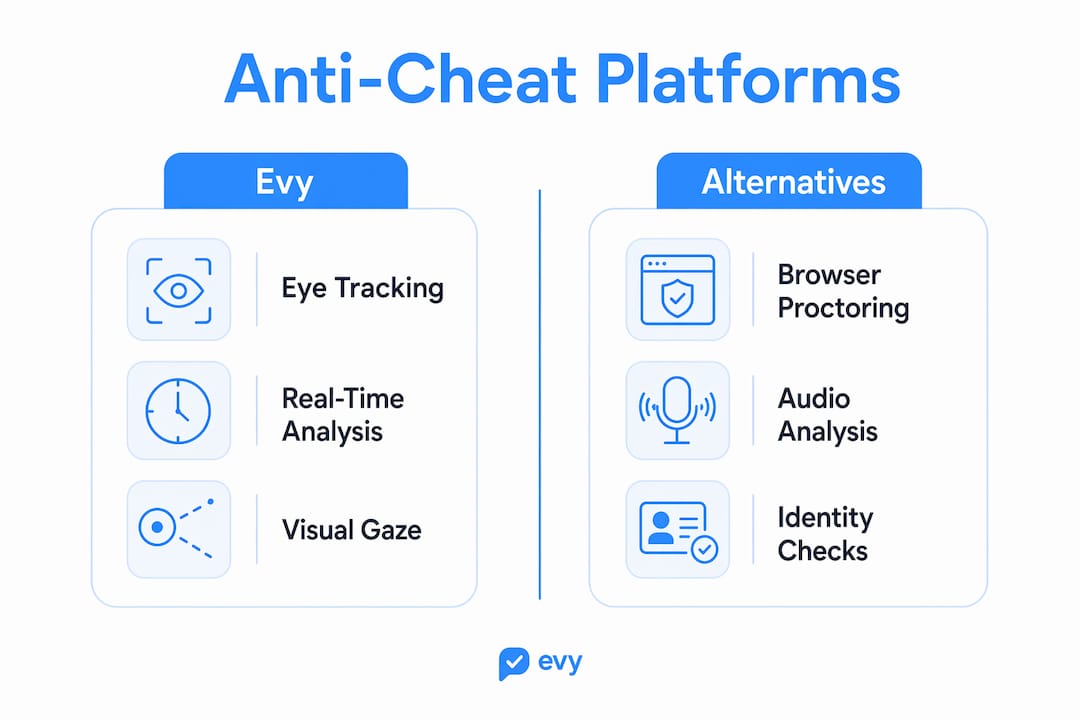 Infographic comparing Evy versus alternative platforms