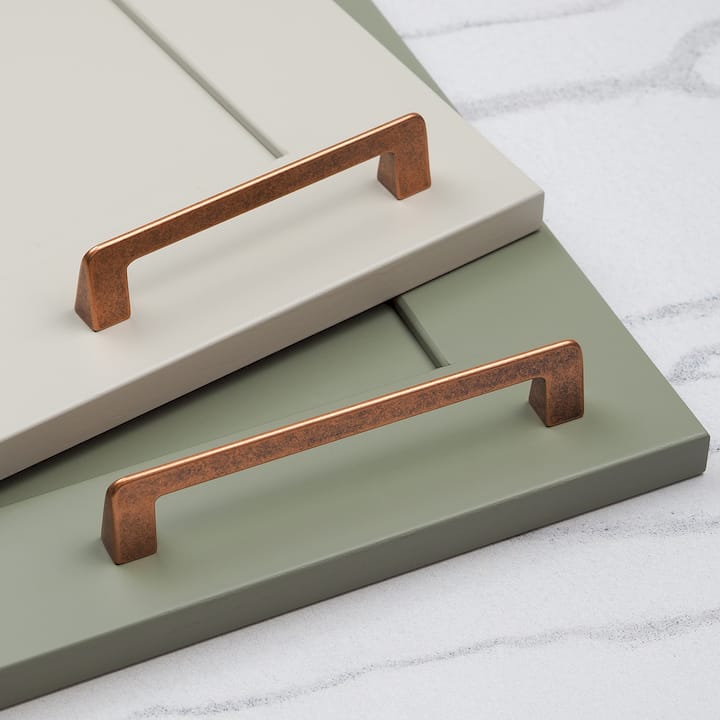 Rustic Antique Copper D Bar Handles 128mm & 160mm Centres - Handle ...
