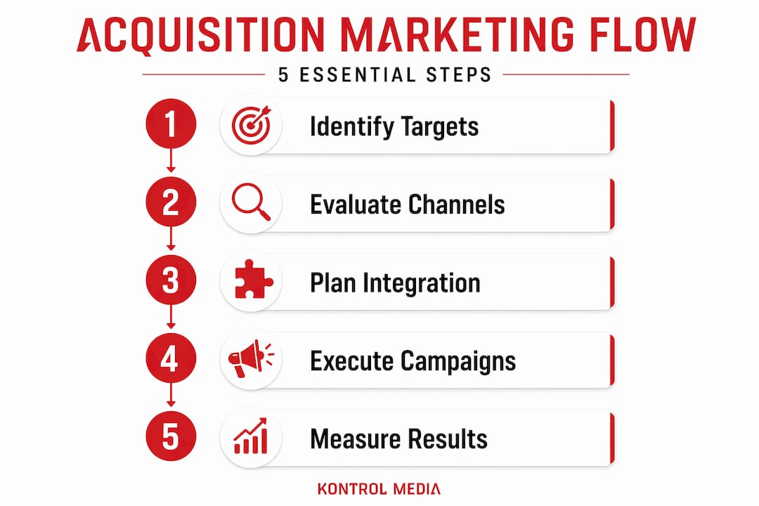 Acquisition marketing process five step flow