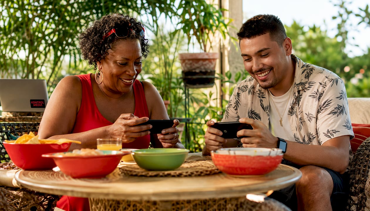 Diverse players enjoying casual mobile games