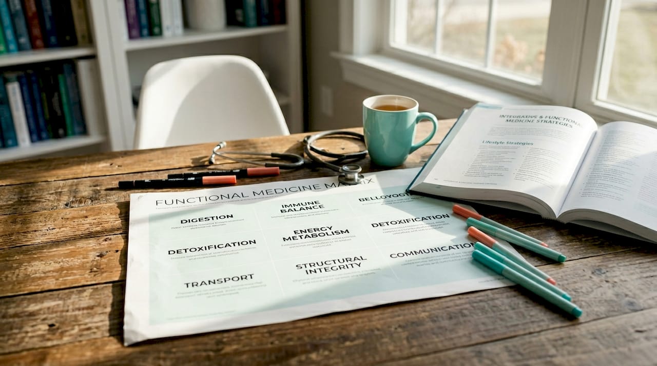 Functional Medicine Matrix printed sheet with tools