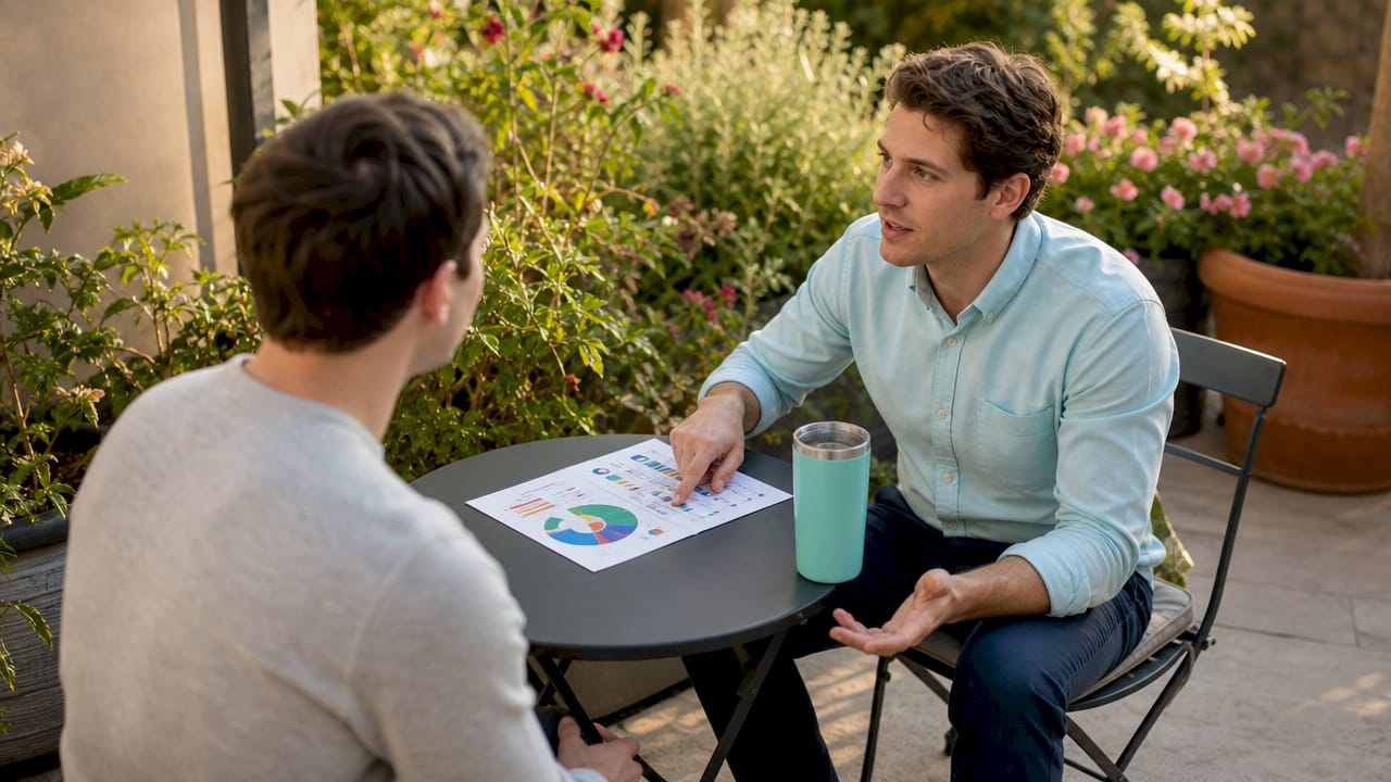 Practitioner consulting employee on wellness plan