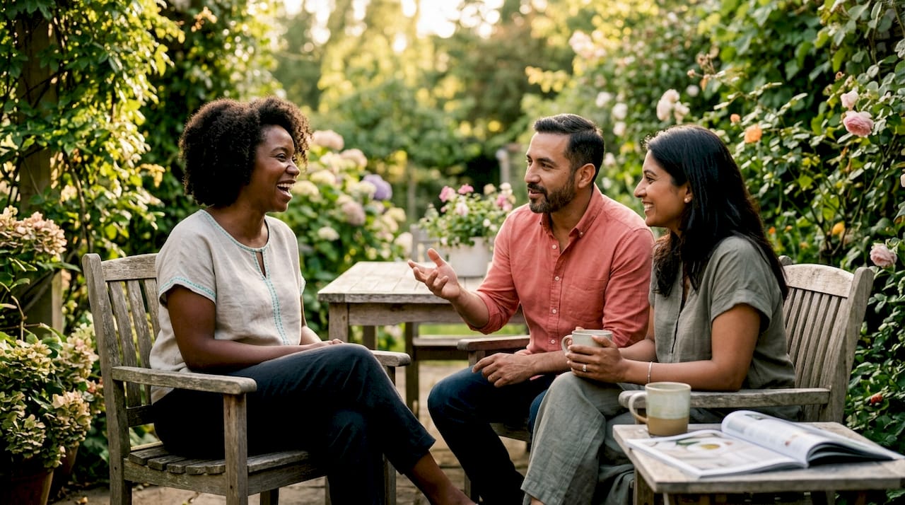 Group sharing social connection to reduce inflammation