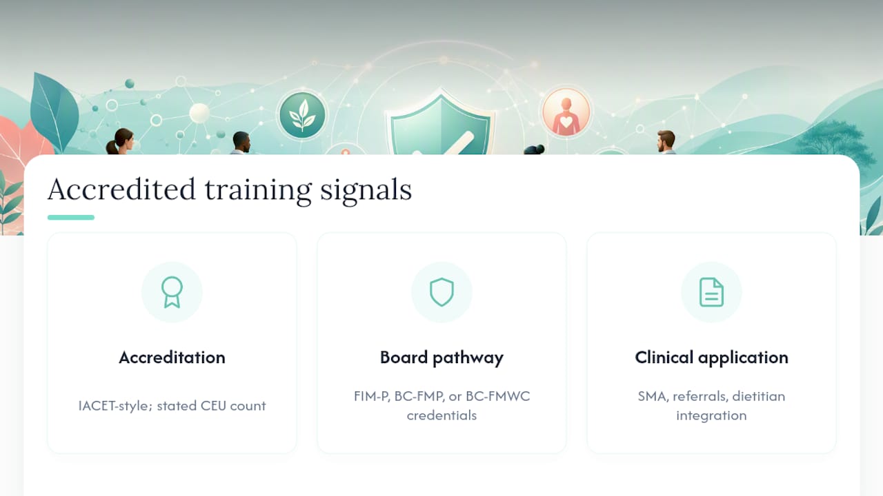 Three criteria for evaluating clinician training