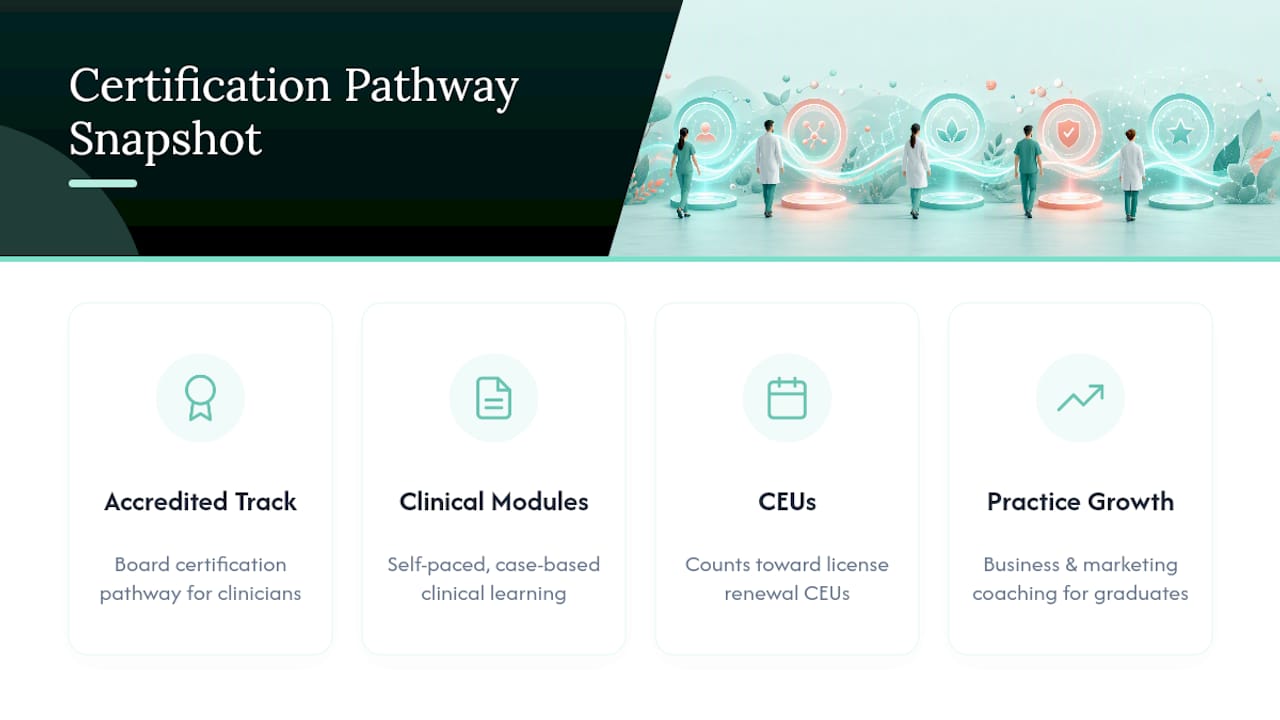 Your Next Step Toward Board Certification in Functional Medicine — overview diagram