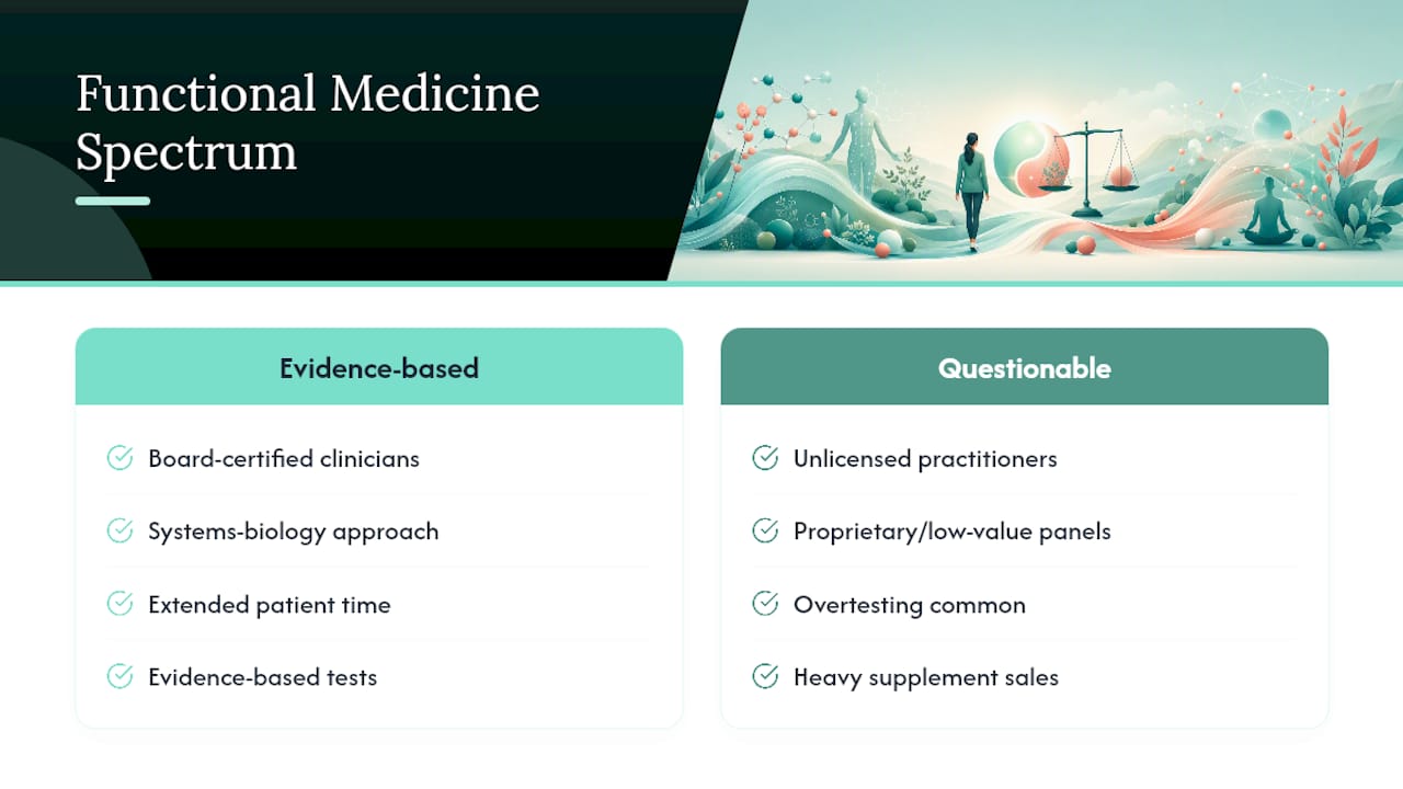 Beyond the Myths: A More Honest Read on Functional Medicine — overview diagram