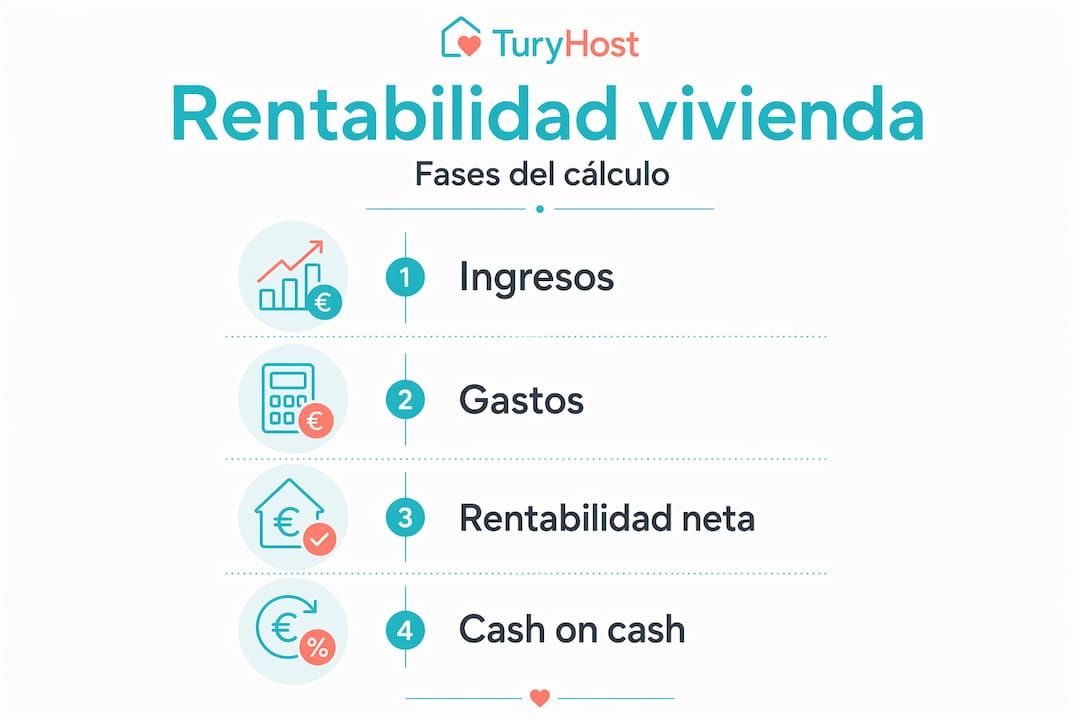 Infografía sobre el proceso para calcular la rentabilidad en el sector turístico