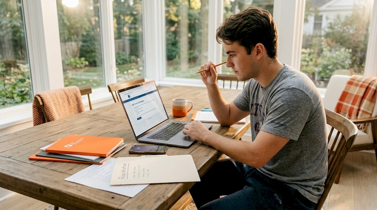 Student confirms LSAT registration online