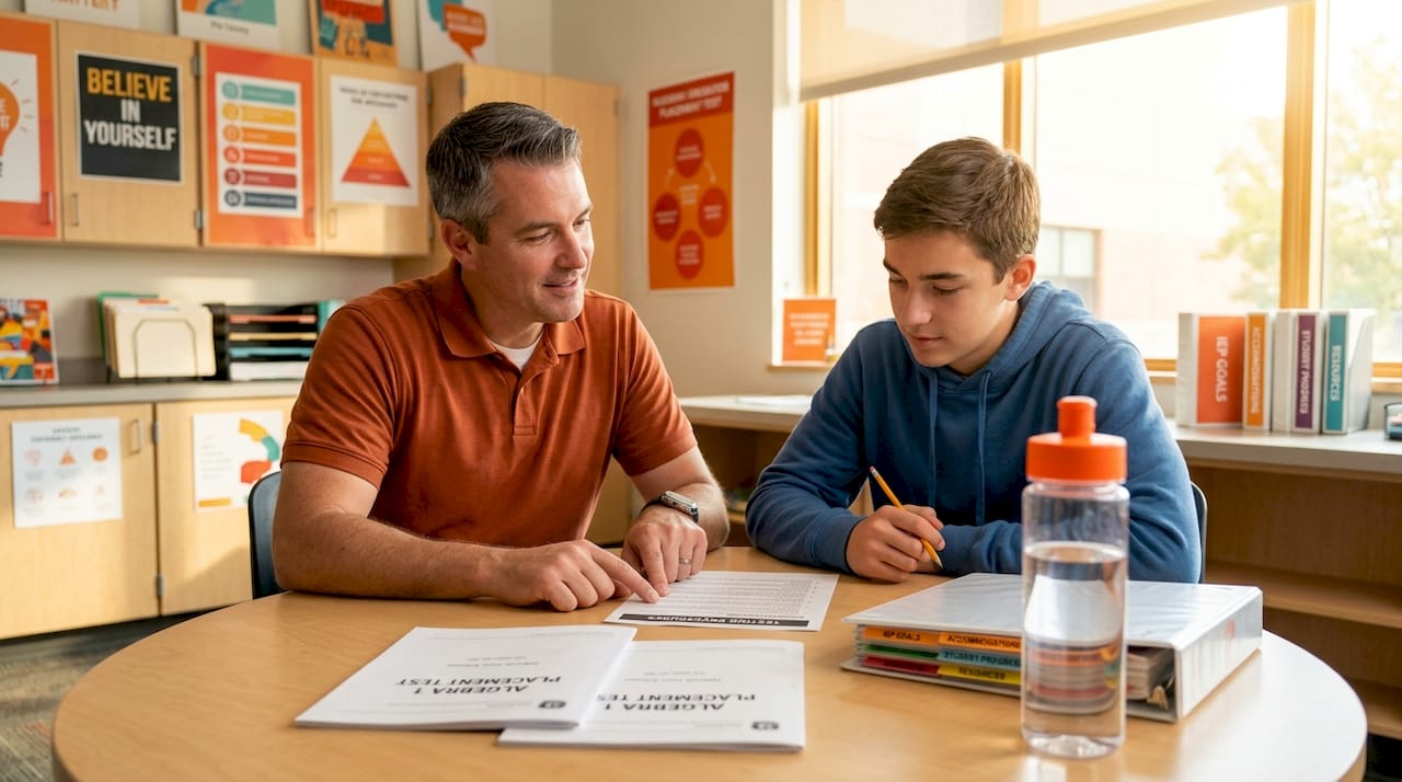 Teacher explains accommodations to student