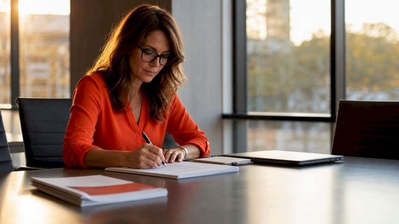 Evaluator writing psychoeducational report notes