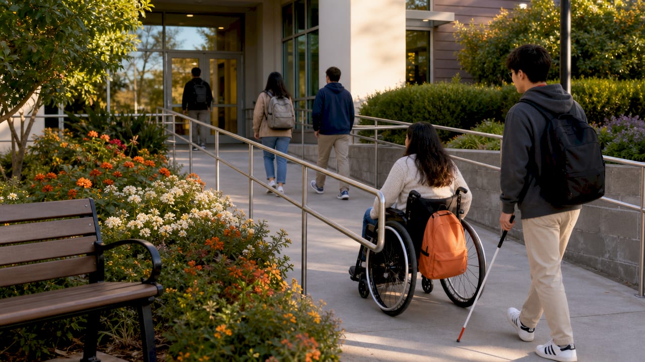 Accessible exam testing center exterior