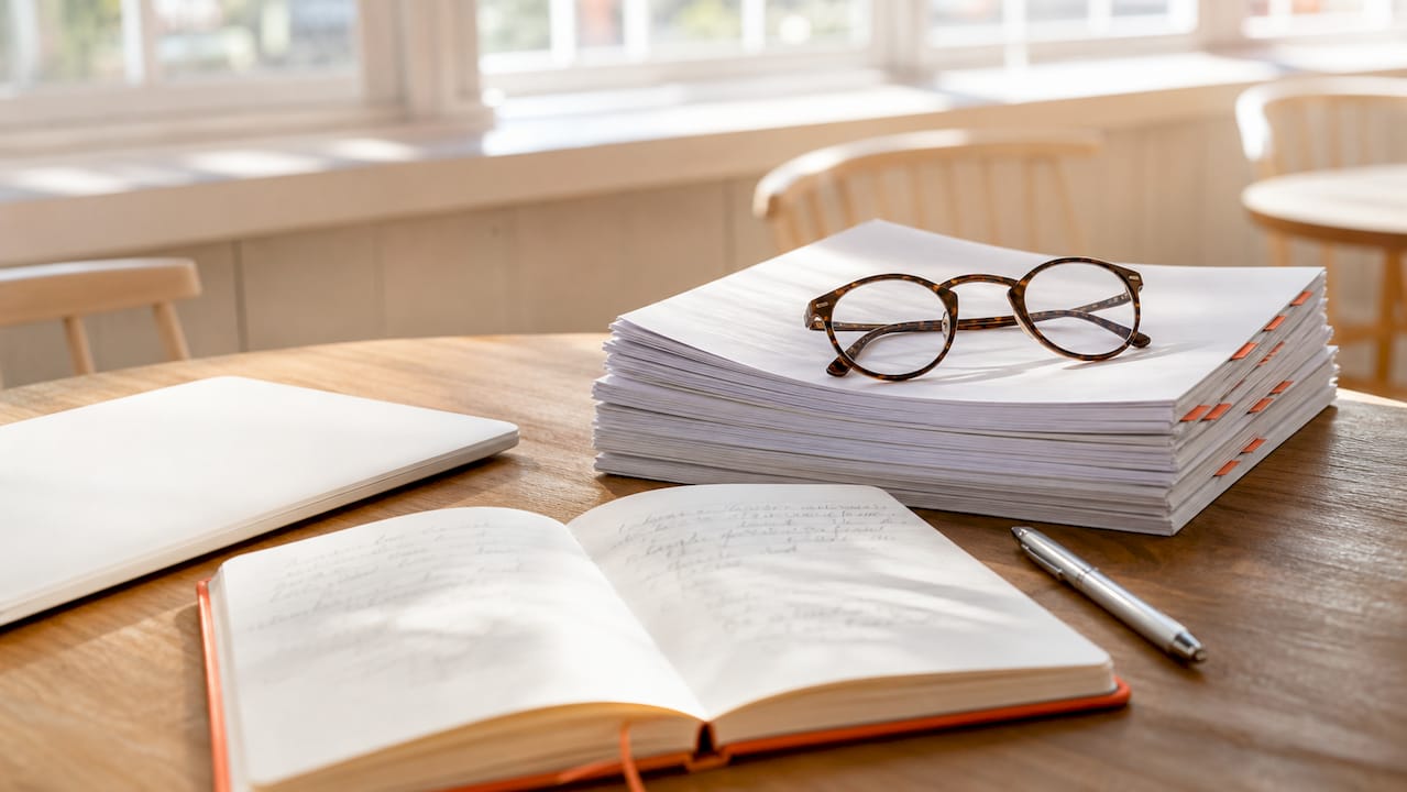 Desk with federal autism education law documents