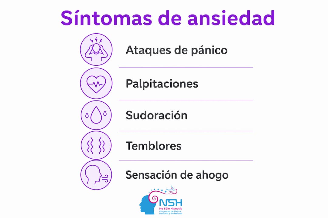 Guía visual sobre los síntomas más habituales de la ansiedad repentina
