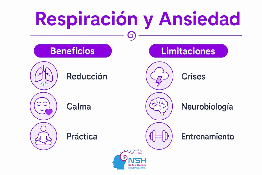 Infografía: ventajas y límites de las técnicas de respiración para manejar la ansiedad