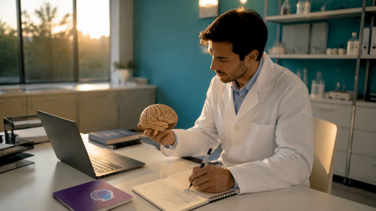 Un investigador analiza cómo reacciona el cerebro durante una sesión de hipnosis.