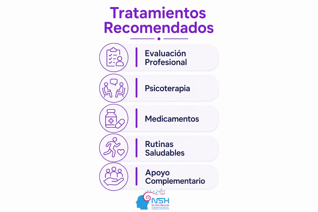 Guía visual sobre opciones de tratamiento para el estrés postraumático leve