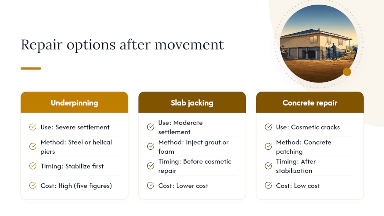 What Are Your Options if the Foundation Has Already Moved? — overview diagram