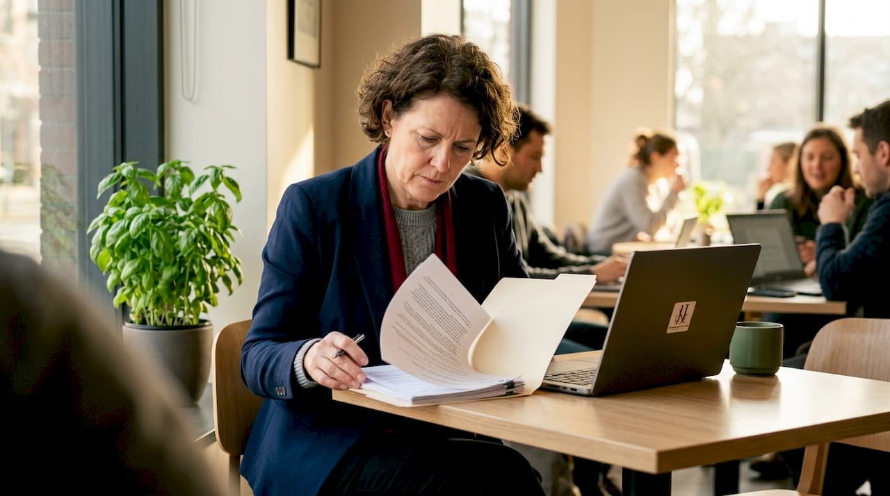 Consultant reviewing U.S. Agent appointment documents