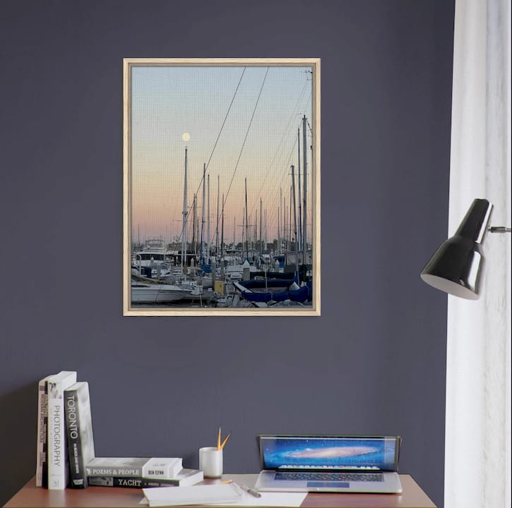 Close-up of textured photographic art print on canvas