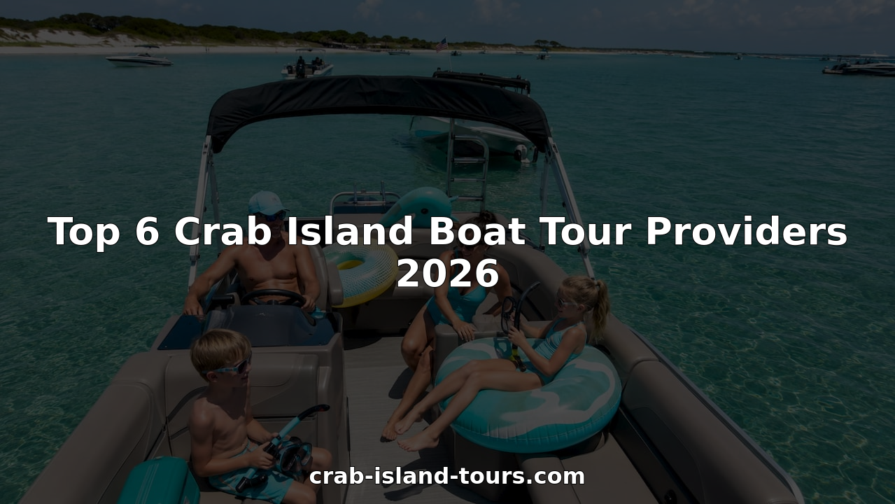 Group enjoying Crab Island boat tour on pontoon