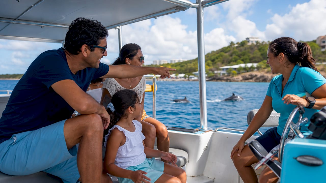 Passengers enjoying scenic boat cruise