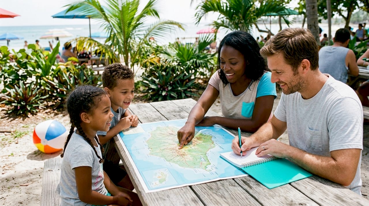 Family planning budget boat tour at home