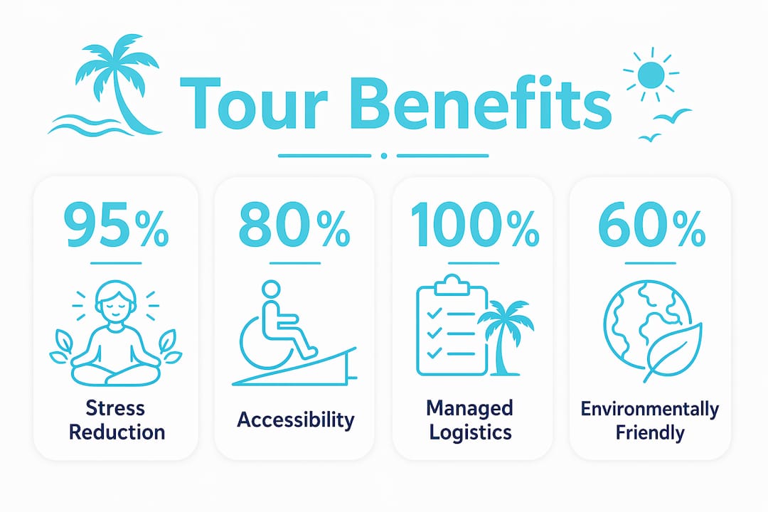 Infographic showing benefits of show-up-ready boat tours
