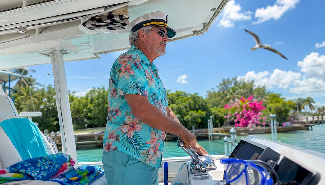 Boat captain preparing for morning departure