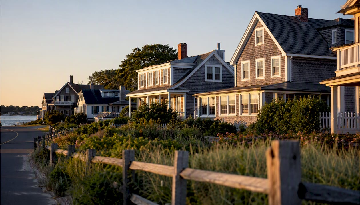 Cape Cod coastal houses with price variation