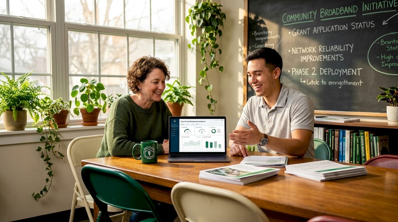 Nonprofit leader consulting IT technician