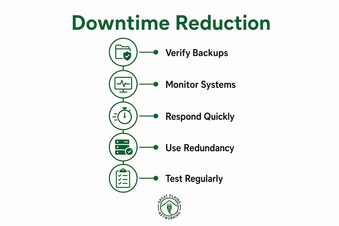 Infographic steps to reduce IT downtime