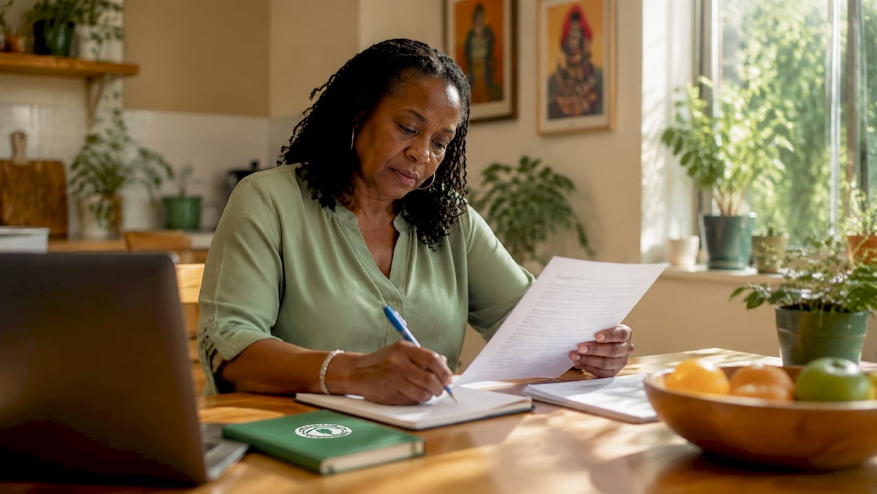 Nonprofit leader reviewing IT audit papers